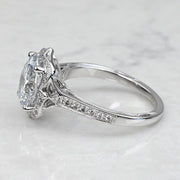 1.75 CT Oval Cut Lab Grown Diamond Pave Engagement Ring Mapple Gems